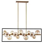 Dainolite GLA-4213HP-MB-VB 13-Lights 325W Matte Black/Vintage Bronze LED Horizontal Pendant