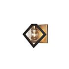 Dainolite GLA-91W-MB-VB Glasglow 1-Light 25W Matte Black/Vintage Bronze LED Wall Sconce