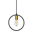 Dainolite GMT-111P-MB-VB Geometric 1-Light 40W Matte Black LED Cord Pendant