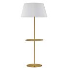 Dainolite GTC-R641F-AGB-WH Gretchen 150W Aged Brass LED Floor Lamp
