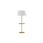 Dainolite GTC-R641F-AGB-WH Gretchen 150W Aged Brass LED Floor Lamp