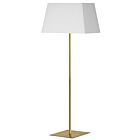 Dainolite GTC-S631F-AGB-WH Gretchen 100W Aged Brass LED Floor Lamp