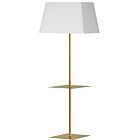 Dainolite GTC-S641F-AGB-WH Gretchen 150W Aged Brass LED Floor Lamp