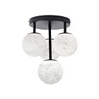 Dainolite GVA-94FH-MB Giovanna 4-Lights 100W Alabaster and Matte Black LED Flush Mount