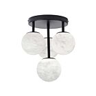 Dainolite GVA-94FH-MB Giovanna 4-Lights 100W Alabaster and Matte Black LED Flush Mount