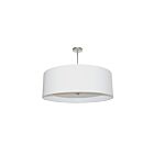 Dainolite HEL-224P-PC-WH Helena 4-Lights 240W Polished Chrome Drum Pendant