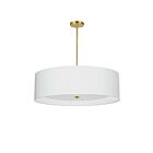 Dainolite HEL-304P-AGB-WH Helena 4-Lights 240W Aged Brass Pendant
