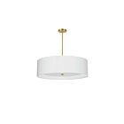 Dainolite HEL-304P-AGB-WH Helena 4-Lights 240W Aged Brass Pendant