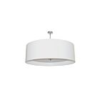 Dainolite HEL-304P-PC-WH Helena 4-Lights 240W Polished Chrome Drum Pendant