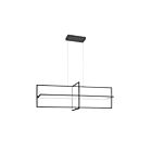 Dainolite HIL-4255LEDHC-MB Hildegard 1-Light 55W Matte Black LED Horizontal Chandelier