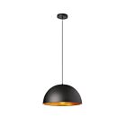 Dainolite HKI-161LP-BK Helsinki 1-Light 100W Matte Black LED Bowl Pendant