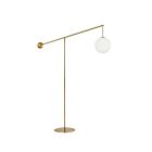 Dainolite HOL-1061F-AGB Holly 1-Light 60W Aged Brass Floor Lamp