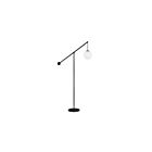 Dainolite HOL-661F-MB Holly 1-Light 60W Matte Black Floor Lamp