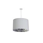 Dainolite KAT-241P-WH-AMOUR Kate 3-Lights 100W Matte White LED Drum Pendant