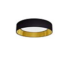 Dainolite KTN-1225LEDFH-698 Kathleen 1-Light 25W Black LED Flush Mount CCT Selectable