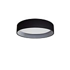 Dainolite KTN-1225LEDFH-797 Kathleen 1-Light 25W Black and White LED Flush Mount CCT Selectable