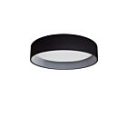Dainolite KTN-1225LEDFH-797 Kathleen 1-Light 25W Black and White LED Flush Mount CCT Selectable