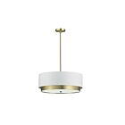 Dainolite LAR-204LP-AGB Larkin 4-Lights 300W Aged Brass Drum Pendant