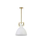 Dainolite LBY-141P-MW-AGB Liberty 1-Light 100W Matte White LED Pendant