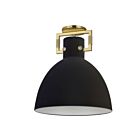 Dainolite LBY-151SF-MB-AGB Liberty 1-Light 100W Matte Black LED Semi Flush Mount