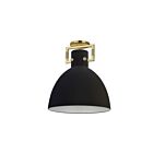 Dainolite LBY-151SF-MB-AGB Liberty 1-Light 100W Matte Black LED Semi Flush Mount
