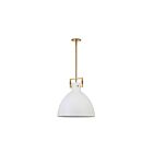 Dainolite LBY-201P-MW-AGB Liberty 1-Light 100W Matte White LED Pendant
