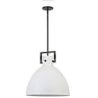 Dainolite LBY-201P-MW-MB Liberty 1-Light 100W Matte White LED Pendant
