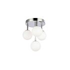 Dainolite MGL-94FH-PC Megallan 4-Lights 100W Polished Chrome Halogen Flush Mount