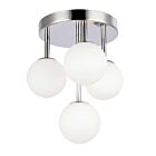 Dainolite MGL-94FH-PC Megallan 4-Lights 100W Polished Chrome Halogen Flush Mount