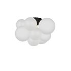 Dainolite MLS-143FH-MB-FR Miles 3-Lights 120W Opal White LED Flush Mount