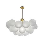 Dainolite MLS-358C-AGB-FR Miles 8-Lights 200W Opal White LED Chandelier