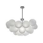Dainolite MLS-358C-PC-FR Miles 8-Lights 200W Opal White LED Chandelier