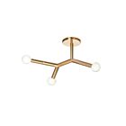 Dainolite MOR-213SF-AGB 3-Lights 180W Aged Brass Semi Flush Mount