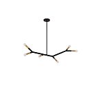 Dainolite MOR-396HP-MB-AGB Morgan 1-Light 360W Matte Black LED Pendant