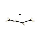 Dainolite MOR-598HP-MB-AGB Morgan 1-Light 480W Matte Black LED Pendant
