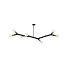 Dainolite MOR-598HP-MB-AGB Morgan 1-Light 480W Matte Black LED Pendant