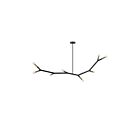 Dainolite MOR-608HP-MB-AGB Morgan 5-Lights 480W Matte Black LED Pendant