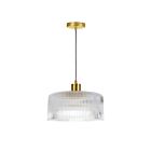 Dainolite NAD-123P-AGB-FL Nadine 1-Light 60W Clear LED Pendant