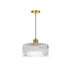 Dainolite NAD-123P-AGB-FL Nadine 1-Light 60W Clear LED Pendant