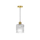 Dainolite NAD-71P-AGB-FL Nadine 1-Light 60W Clear LED Pendant