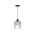 Dainolite NAD-71P-MB-FL Nadine 1-Light 60W Clear LED Pendant