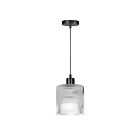 Dainolite NAD-71P-MB-FL Nadine 1-Light 60W Clear LED Pendant