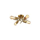Dainolite NEB-184SF-AGB Nebraska 4-Lights 160W Aged Brass Incandescent Semi-Flush Mount