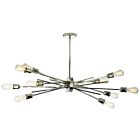 Dainolite NEB-3910HP-BC Nebraska 10-Lights 600W Burnished Chrome LED Horizontal Pendant