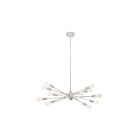 Dainolite NEB-3910HP-WH Nebraska 10-Lights 600W Matte White Rod Pendant