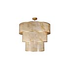 Dainolite NNA-309P-AGB-ALB Nena 1-Light 540W Faux Alabaster LED Pendant