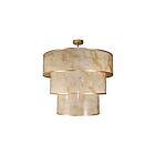 Dainolite NNA-309P-AGB-ALB Nena 1-Light 540W Faux Alabaster LED Pendant