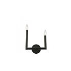 Dainolite NOR-L-112W-MB Nora 2-Lights 120W Matte Black Incandescent Wall Sconce