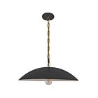 Dainolite OFE-191P-MB-AGB Ofelia 1-Light 100W Matte Black Pendant