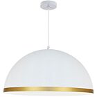 Dainolite OFE-201P-MW-GLD Ofelia 1-Light 100W Matte White Pendant